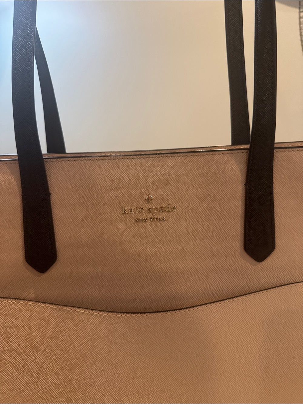 kate spade ♠️ Cream Tote with black Straps - Picture 15 of 15